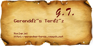 Gerendás Teréz névjegykártya